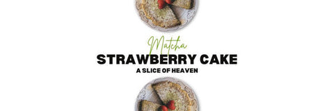 receta de pastel de matcha y fresa
