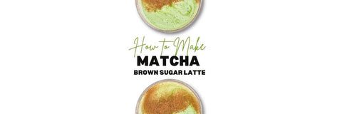 latte de matcha con azúcar moreno