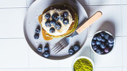 receta de panqueques de matcha
