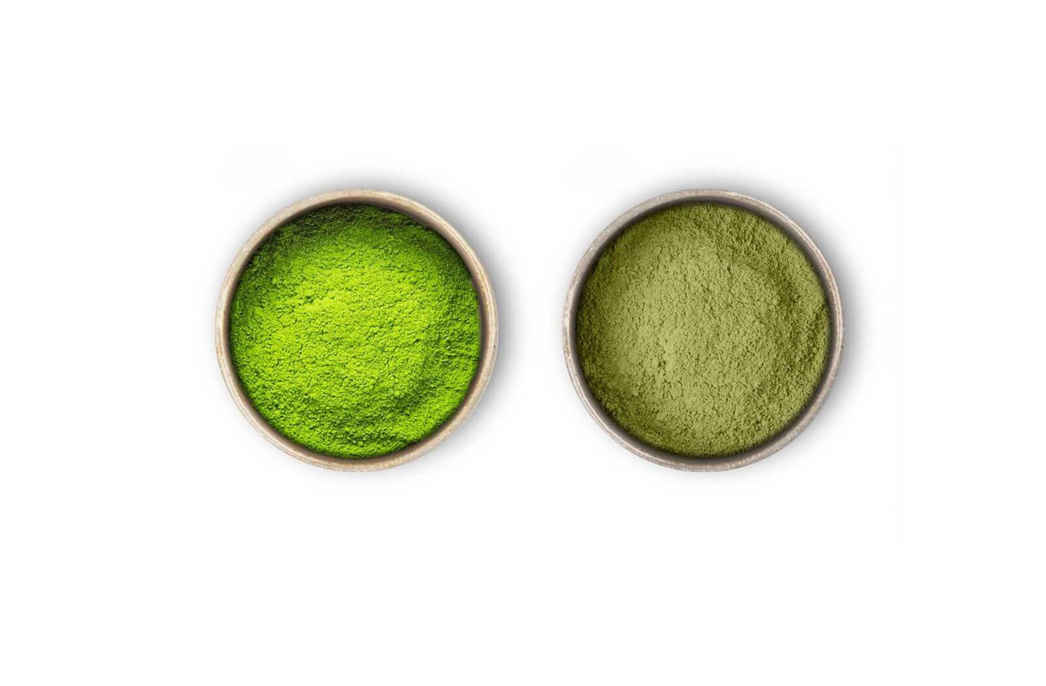 diferencia de color entre el grado de matcha ceremonial y otro grado