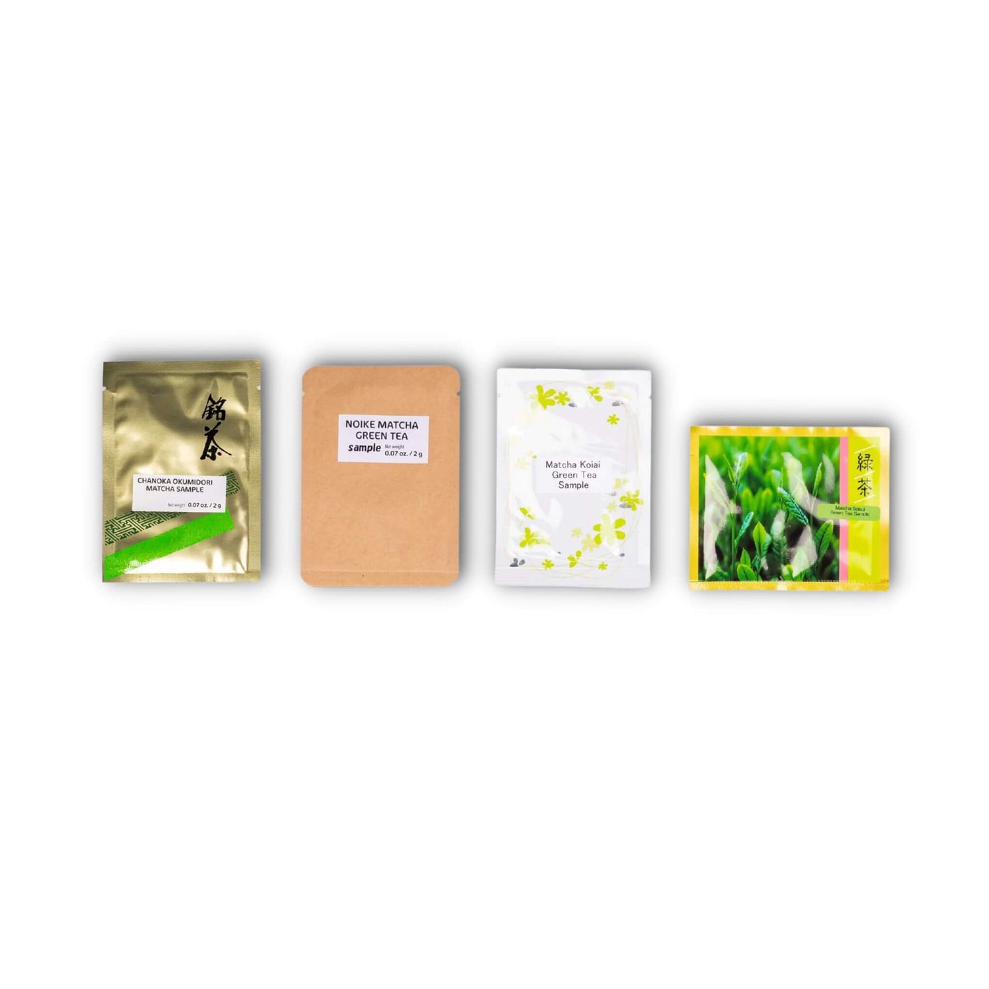 muestras de matcha