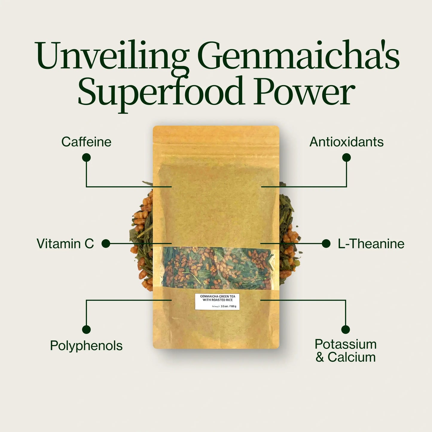 Genmaicha té verde con arroz tostado