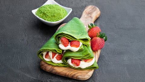 receta de crepas de matcha
