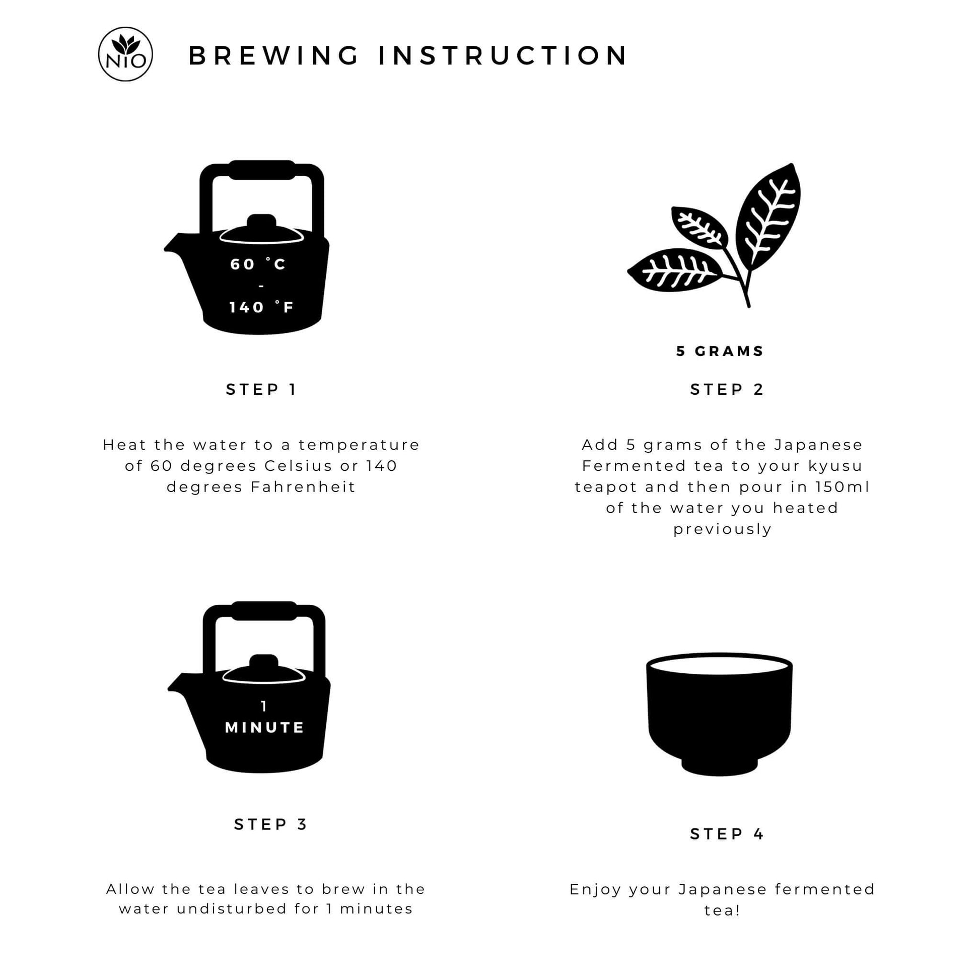 Japanese Fermented Tea brewing instruction