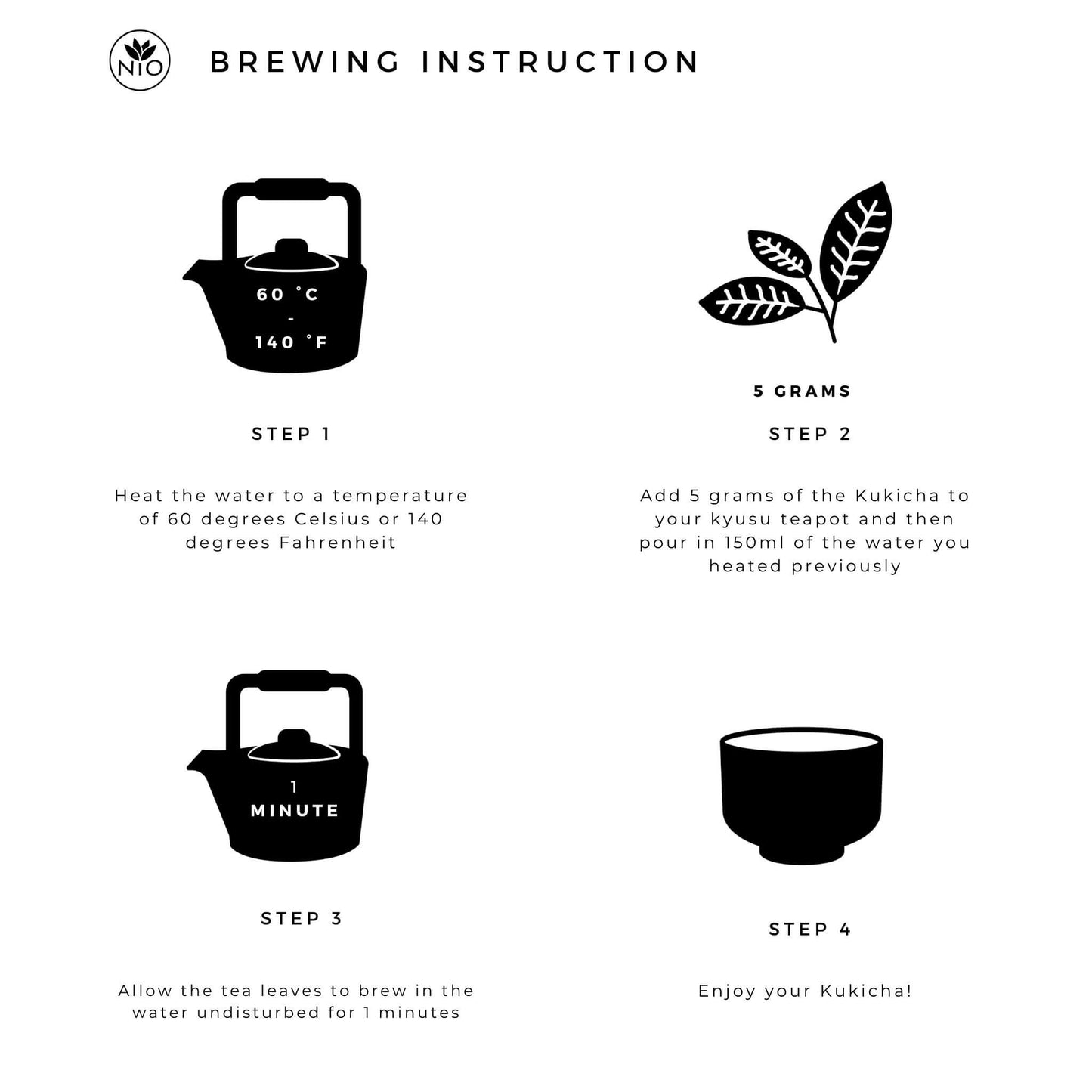 Kukicha Twig Tea brewing instruction