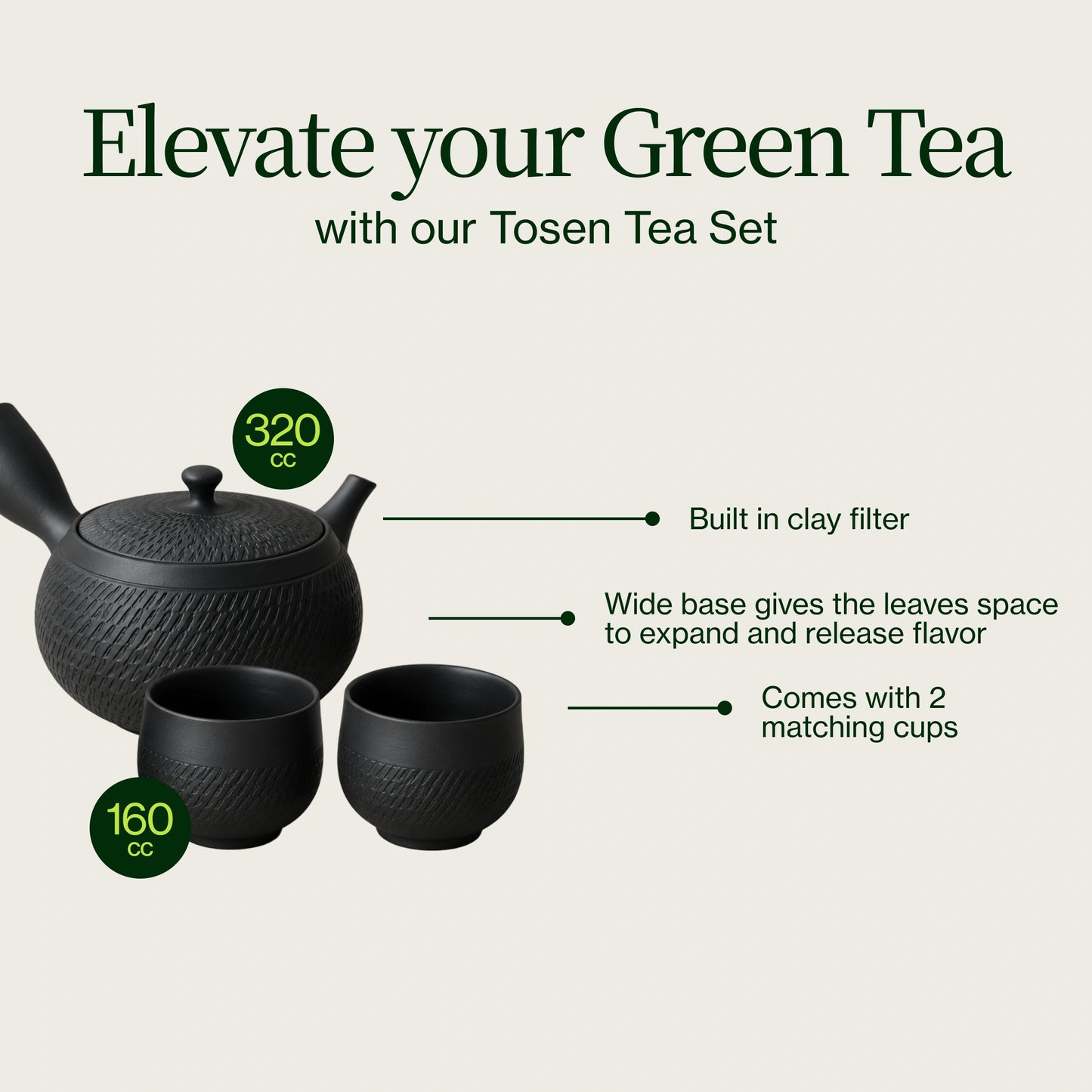 Juego De Tetera Tosen Kyusu