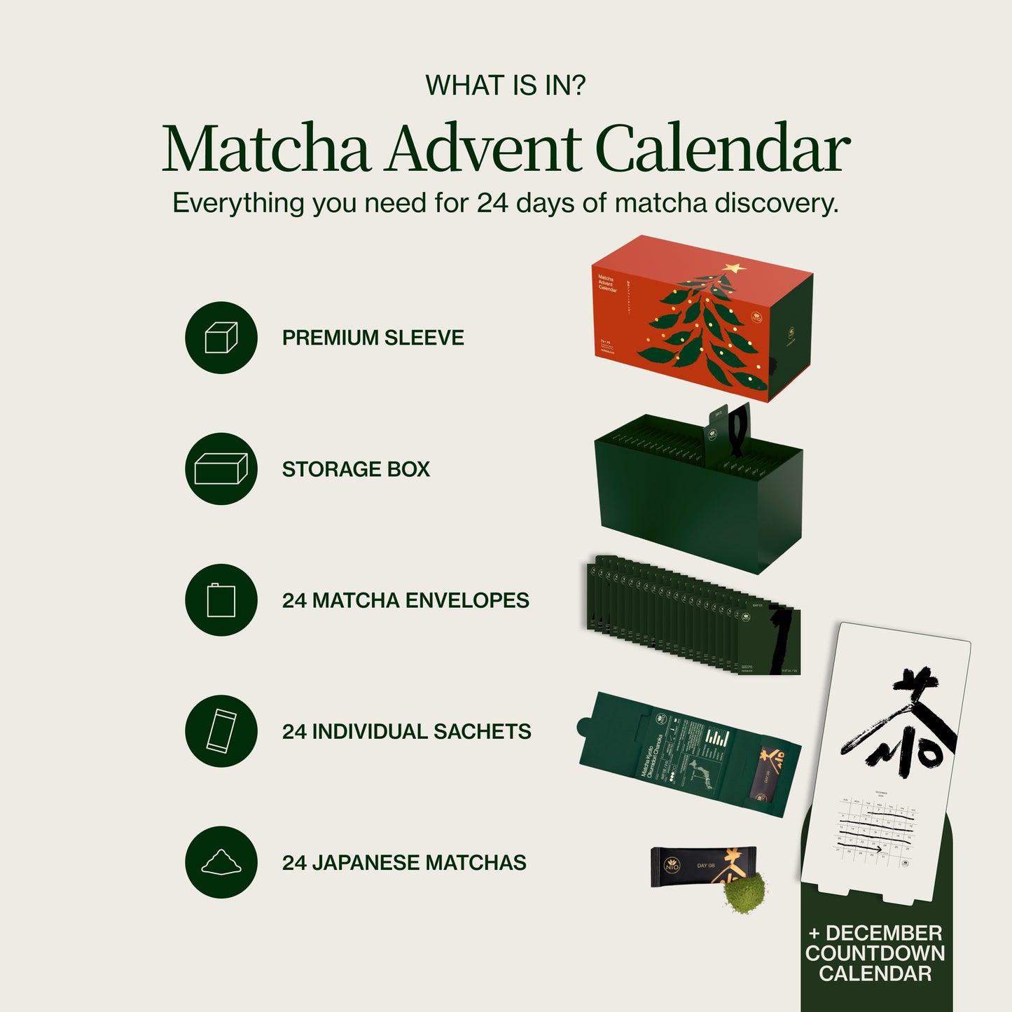 Calendario de Adviento Matcha 2026